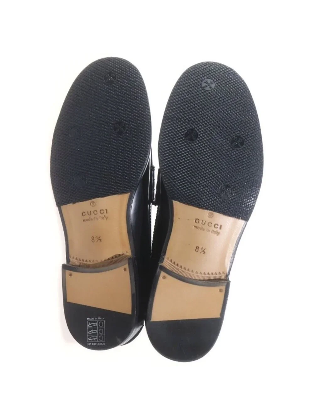 Gucci Horsebit Leather Loafers Black 8